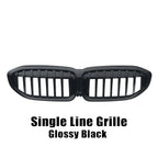 XVIP For BMW G20 3-Series G20 G21 G28 2019-2023 Front Bumper Hood Kidney Racing Grilles Replacement Black Diamond Meteor Style