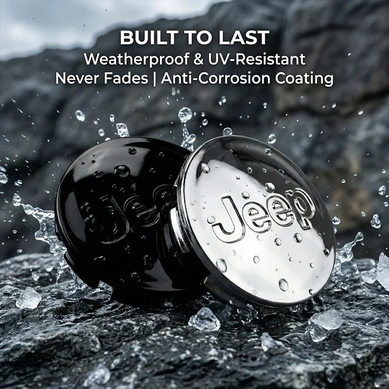4Pcs/set Anti-Rust Snap-On Wheel Center Hub Caps Center Covers for Jeep Renegade Compass Wrangler JK Patriot Grand Cherokee SRT