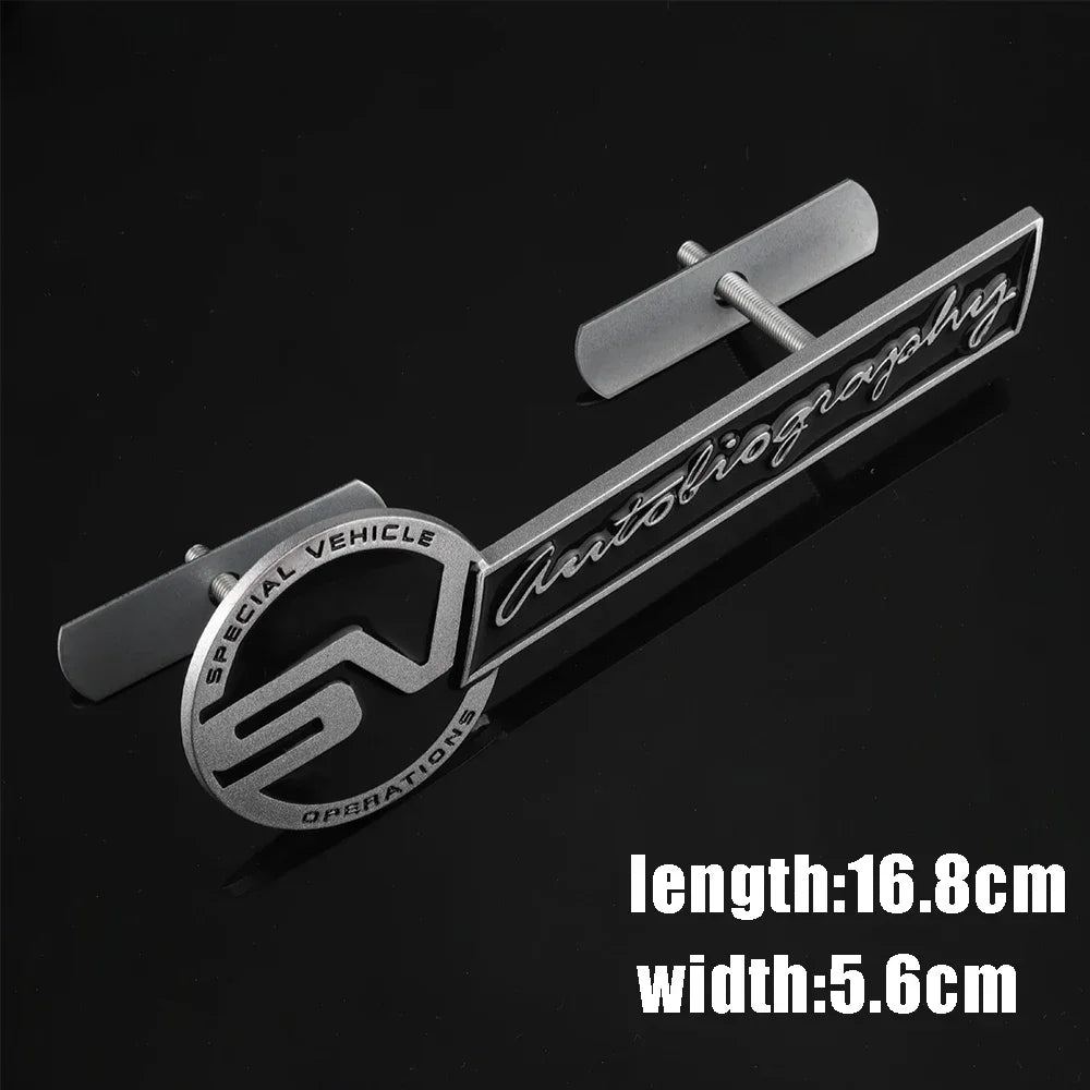 Car Front Grille Emblem Sticker Auto Accessories For Landrover SVR Vogue Velar Evoque Discovery Range Rover  L551 P250 P300 L405