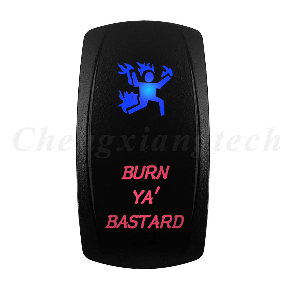 Waterproof 5 Pins SPST On/Off Rocker Switch Blue & Red Led 20A/12V 10A/24V Toggle Switch GPS for Cars,Trucks, RVs, Boats