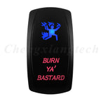 Waterproof 5 Pins SPST On/Off Rocker Switch Blue & Red Led 20A/12V 10A/24V Toggle Switch GPS for Cars,Trucks, RVs, Boats