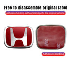 Car Steering Wheel Emblem H-Sticker For Honda Civic Accord City CRV Jade Fit Odyssey Hybrid Red Black Blue Interior Modification