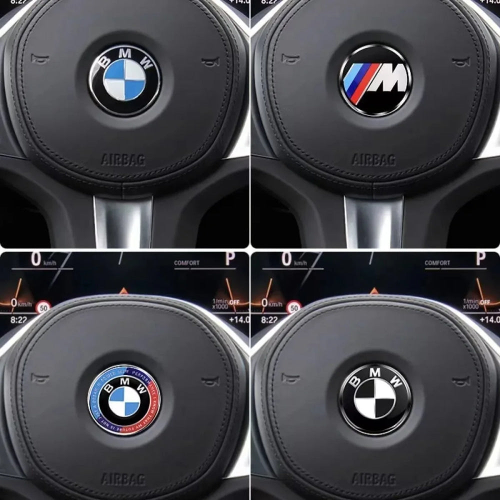 45mm Car Steering Wheel Emblem Sticker Accessories For BMW E36 E39 E46 E53 E60 E90 E83 F10 F20 F21 F30 F35 M3 M5 X1 X3 X4 X5 X6