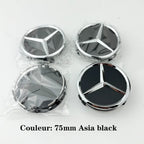 For AMG 4pcs 75MM Car Wheel Center Hub Caps Covers Mercedes Benz A B C S Class AMG GLA CLA GLC W176 W221 W204 W205 accessories