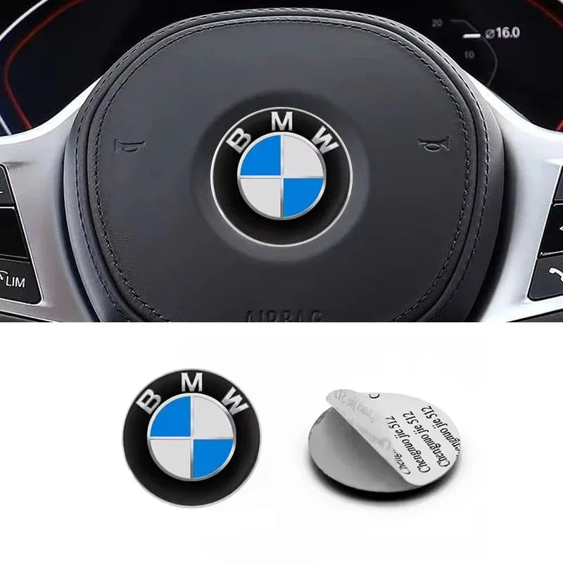 4.5cm Car Steering Wheel Center Emblem Sticker Badge For BMW 50th M E46 E90 E87 F30 F20 F10 G20 G30 X1 X3 X5 Interior Logo Decal