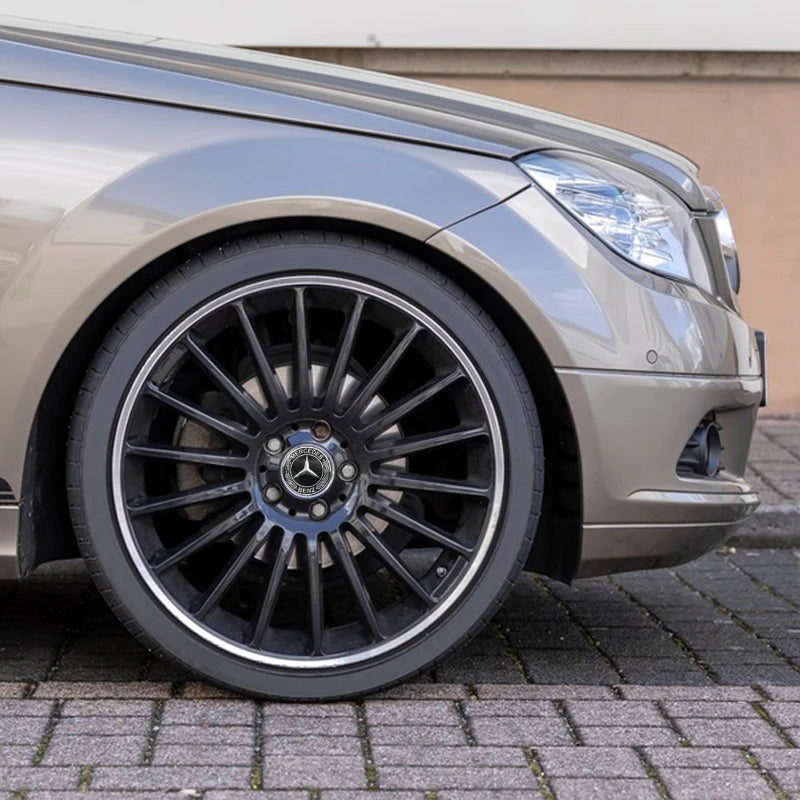 4pc 56mm 60mm 65mm Car Logo Wheel Center Stickers Auto Accessories For Mercedes Benz AMG W204 W124 W205 W203 W211 W201 W108 W210