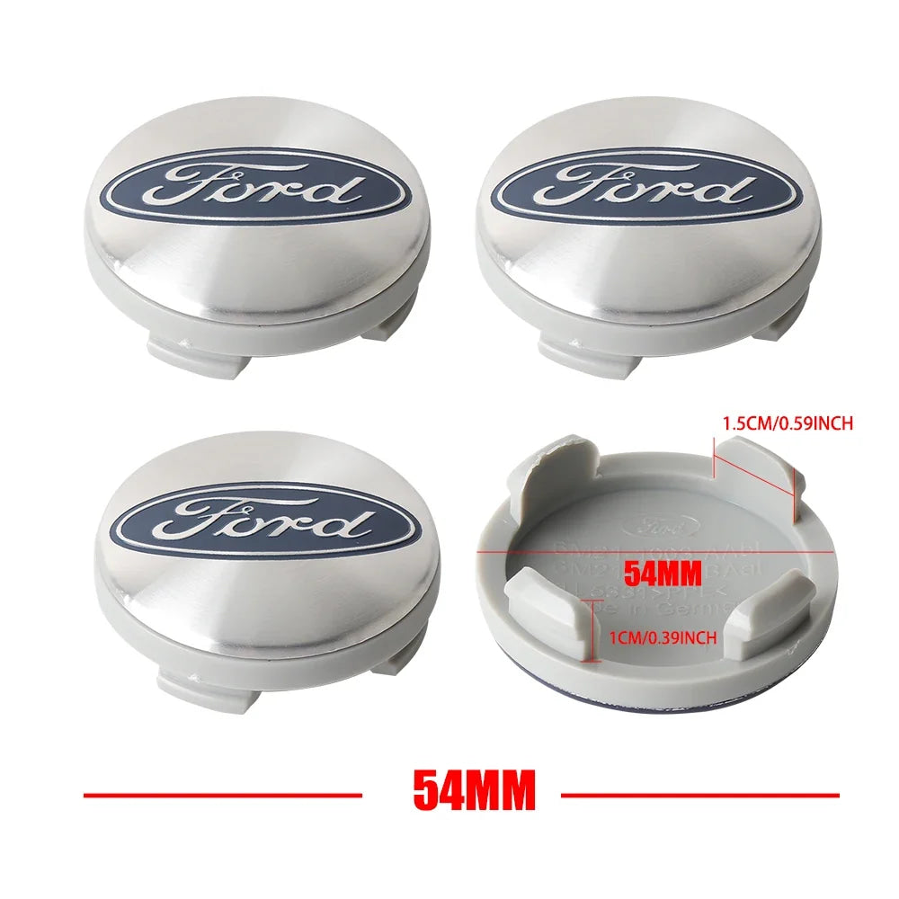 4pcs 54mm Car Styling Wheel Hub Cap Cover Tire Center Hubcaps Auto Accessories For Ford Focus Kuga Mk3 Mondeo Max Fusion Mustang