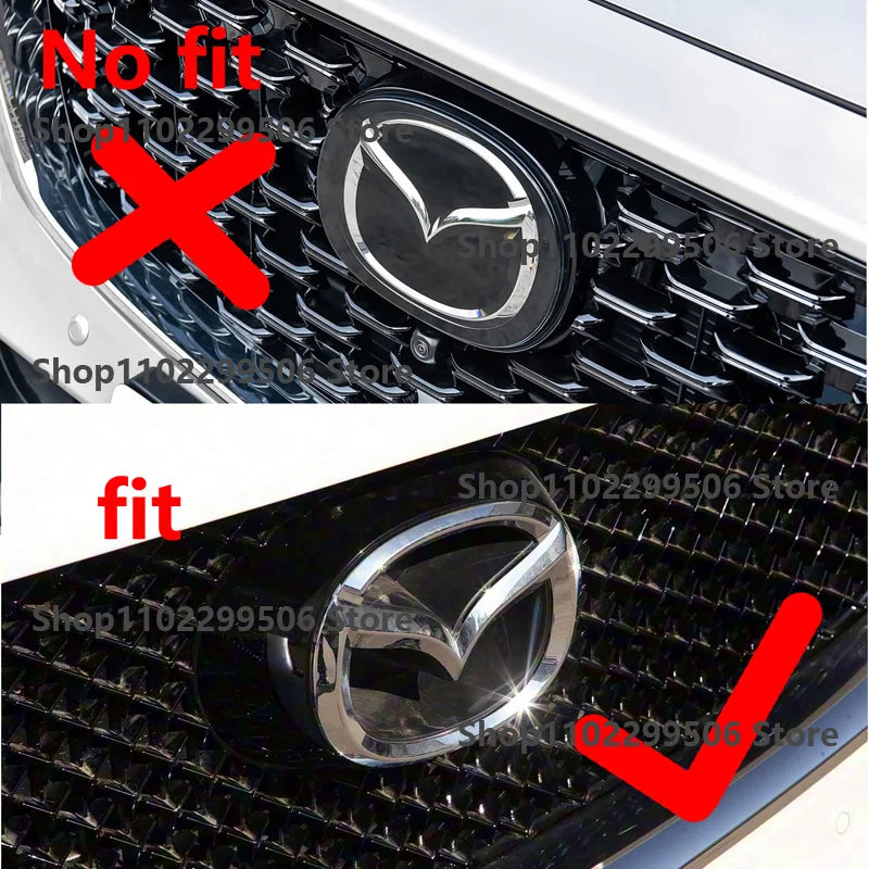 glossy black ABS Car Front Grille Eemblem Rear Trunk Badge Replace stickers  SKYACTIV  GX For 2019-2025 Mazda 3 Logo Accessories