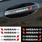 4PCS Car Styling Door Handle Decoration Stickers Decals For Nissan J10 X-Trail Qashqai Juke Leaf Micra NOTE Patrol Gadgets
