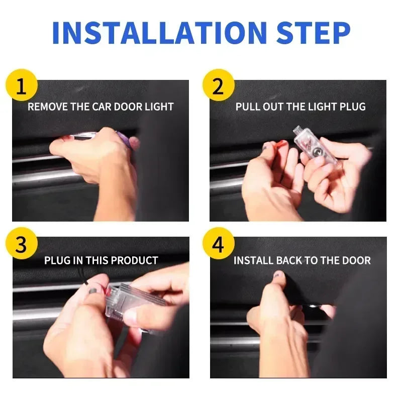 Led Car Door HD Light Laser Projector Welcome Ghost Lamps For BMW 3 5 6 7 1 Series Z4 X3 X6 E81 E71 E90 E93 F30 F10 E92 E60 E84