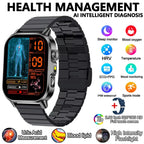 2026 New Model Uric Acid & Lipid Health Analysis Smart Watch Men ECG+PPG Bluetooth Call 2.01-inch Flashlight Smartwatch Women