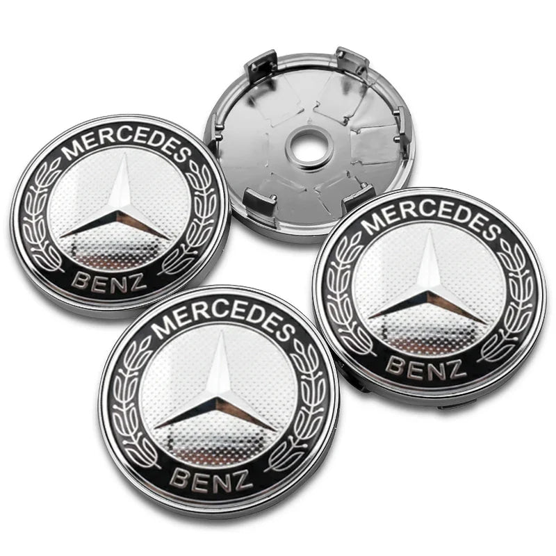 4Pcs 60mm 75mm Car Wheel Center Hub For Mercedes Benz AMG class W205 W203 GLC GLK W206 W220 W211 A180 Cap Rim Cover Accessories