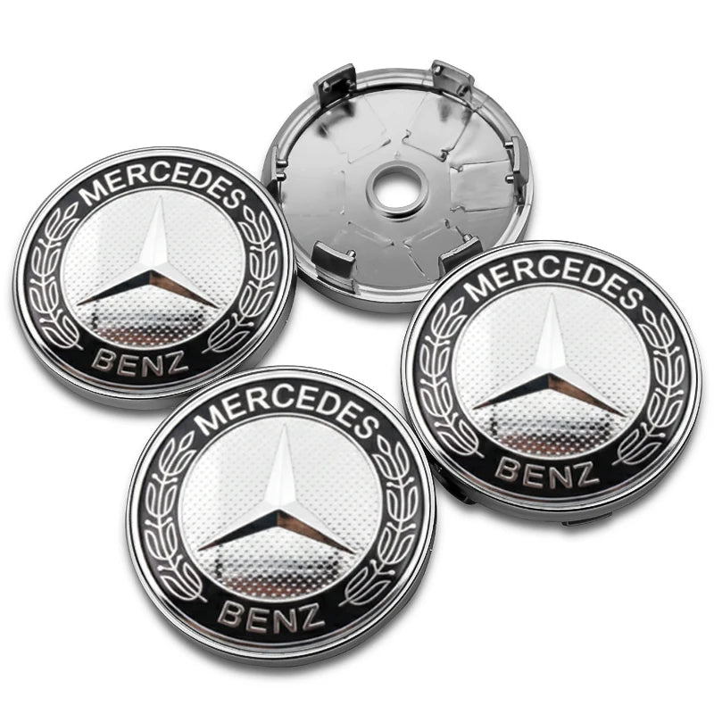 4Pcs 60mm 75mm Car Wheel Center Hub For Mercedes Benz AMG class W205 W203 GLC GLK W206 W220 W211 A180 Cap Rim Cover Accessories