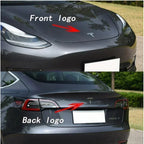 CAR Tesla Model 3 Mode Y Zinc Alloy Car Front Hood Logo Sticker Styling Auto Body Rear Trunk Emblem with Radian Accessories