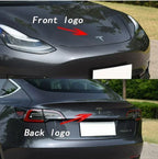 CAR Tesla Model 3 Mode Y Zinc Alloy Car Front Hood Logo Sticker Styling Auto Body Rear Trunk Emblem with Radian Accessories