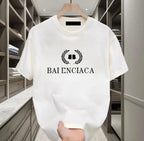 The latest 100% classic printed loose-fitting short-sleeved shirt is a high-quality top suitable for both men and women.