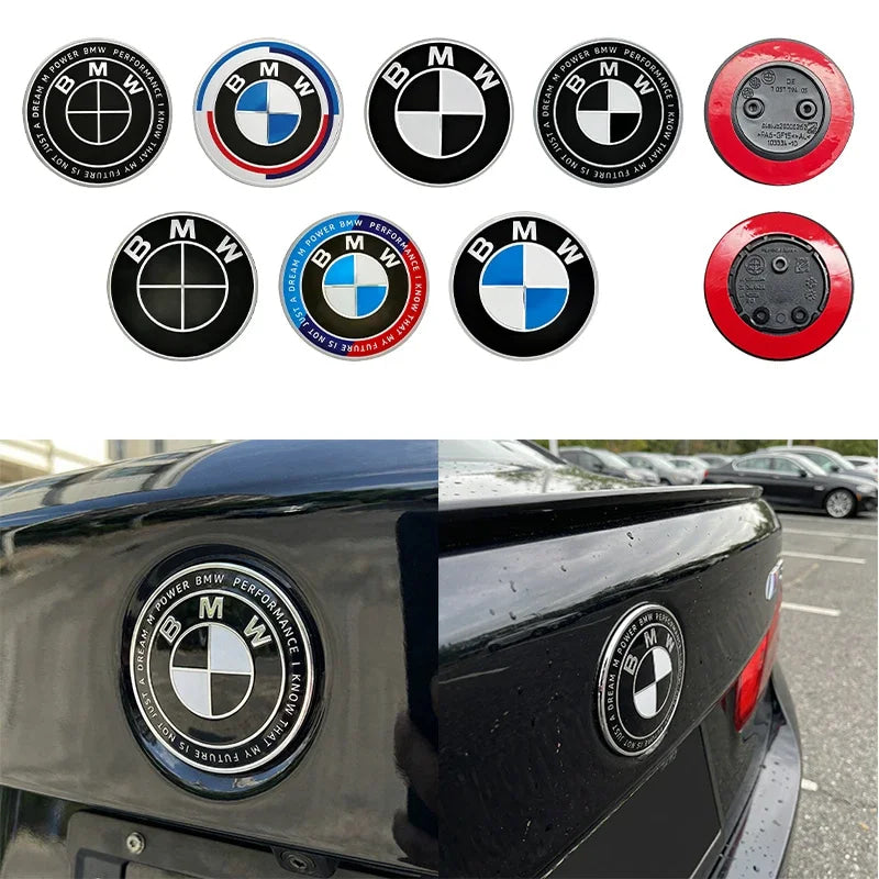 Car Sticker Easy Installation 82mm For BMW Hood Bonnet Logo Emblem Badge  Ultra Durable Anti-Rust Waterproof Front Accessory