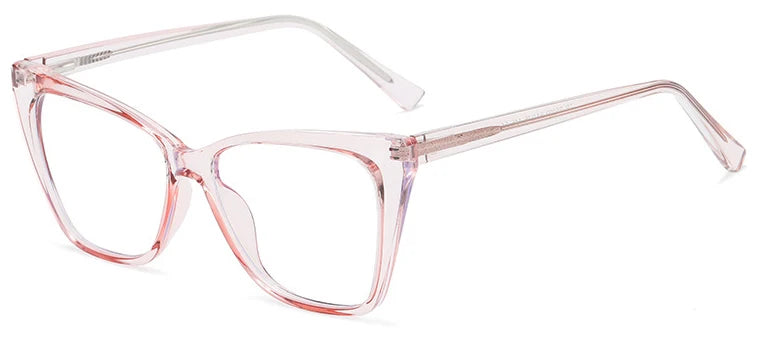 Gafas anti-luz azul a la moda para mujer, gafas clásicas antideslumbrantes con protección ocular para juegos de ordenador, montura de luz, gafas de cristal lisas