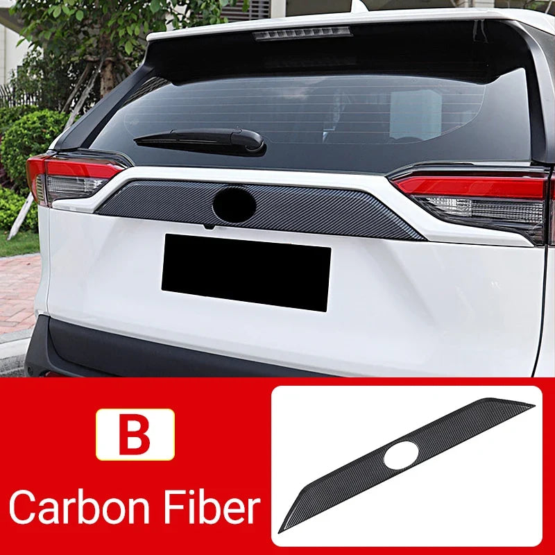 Car Rear Tail Trunk Door Upper Strip Trim Cover For Toyota RAV4 XA50 2019 2020 2021 2022 2023 2024 2025 RAV 4 Hybrid Accessories