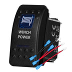12v/24v Blue Led Light 5 Pin On Off SPST Rocker Switch 7 Pin On Off On ARB Carling Style Car Boat Waterproof Push Switch