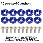 JDM Fender Washers M6 Bolt Set Car Modification Gasket Screw Fender Bumper Engine Aluminum Concave Screws Hex Fastener for Honda