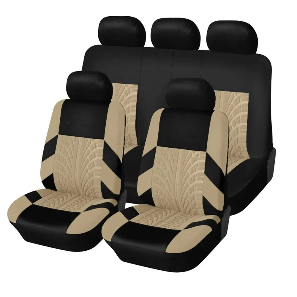 Fundas para asientos de coche, juego completo de banco trasero dividido delantero para coche, tela Universal, SUV, sedán, furgoneta, cubiertas interiores automotrices