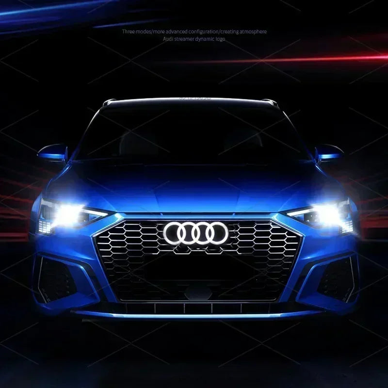 Audi Car LED Front Grille Logo Lamp Static White Light 249 273 285mm For AUDI A3 A4 A5 A6 A7 A8 S3 S4 S5 S6 S7 Q3 Q5 Q7 TT