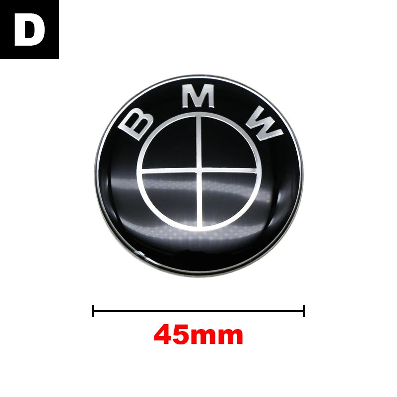 45mm 47mm Steering Wheel Center Emblem Badge Sticker For BMW E39 E46 E60 E87 E90 E92 F10 F20 F30 G20 Interior Decoration
