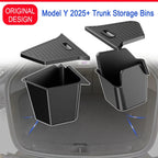For Tesla Model Y Juniper Trunk Organizer Side Storage Box Boot Organizer Flocked TPE Mat Anti-dirty 2025 Car Travel Accessories
