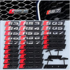 1Pc Audi Car Grill Badge Front Emblem for Audi Sticker S5 S6 S7 S8 RS3 RS4 RS5 RS6 RS7 RS8 SQ3 SQ5 Auto Modification Accessories
