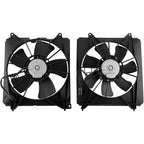2Pcs AC Condenser Radiator Cooling Motor Fan Black For 2013-2017 Honda Accord Touring