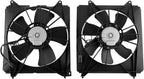 2Pcs AC Condenser Radiator Cooling Motor Fan Black For 2013-2017 Honda Accord Touring