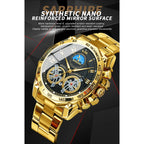 BINBOND Luxury Men Quartz Watches Fashion Concept Decorative Dial Casual Military Sports Wristwatch Waterproof Men's Clock
