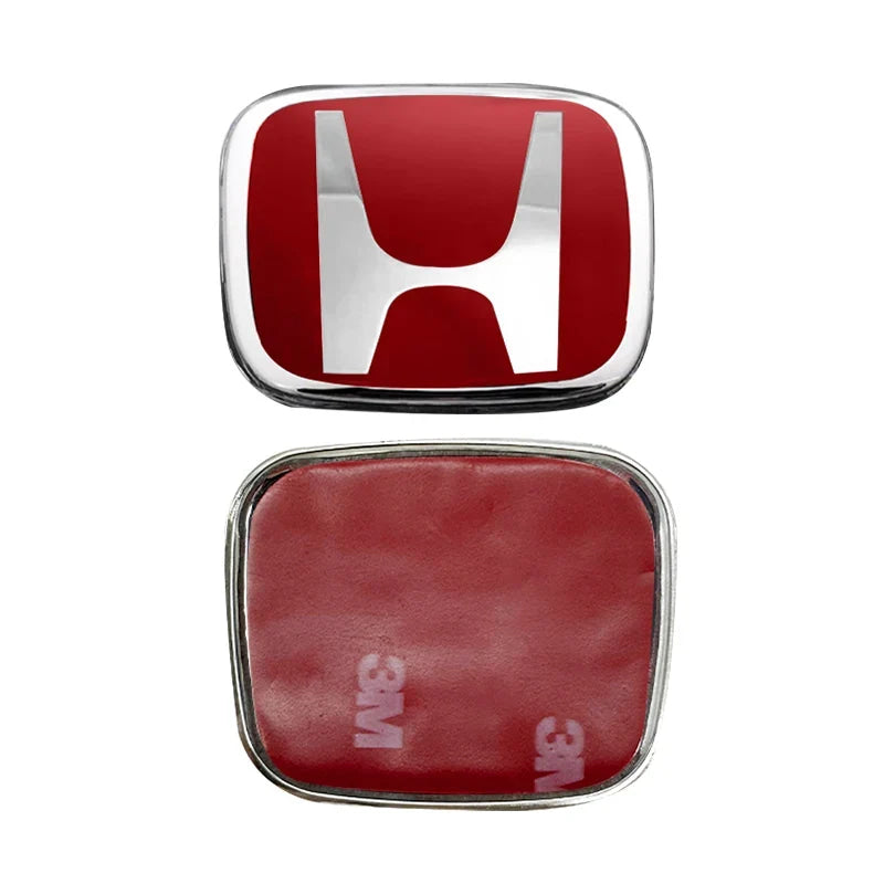 Car Steering Wheel Emblem H-Sticker For Honda Civic Accord City CRV Jade Fit Odyssey Hybrid Red Black Blue Interior Modification