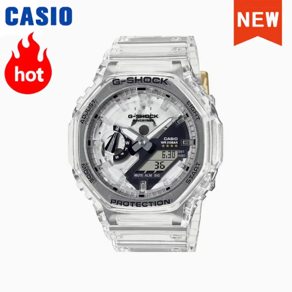 2026 NeW Casio GA-2100 series men's watch Flame Inside trendy sportsmultifunctional fashion anti-shock color disc watch G-SHOCK