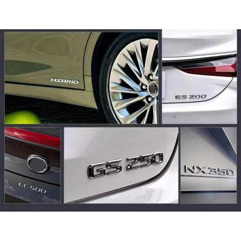 Glossy Black ABS Letters NX200 NX300 NX200t NX300h HYBRID Emblem For Lexus Car Trunk Logo Sticker Badge Accessories
