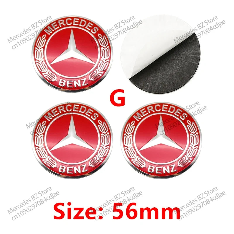 4pcs 56mm 75mm Car Wheel Center Hub Caps Cover Auto Accessories Mercedes Benz Amg C180 C200 C260 W108 W124 W126 W140 W168 W176