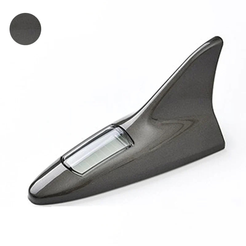 Universal LED Car Roof Top Mount Shark Fin Aerial Antenna Auto Radio AM FM Antenna Decoration Signal Amplifier for Car SUV