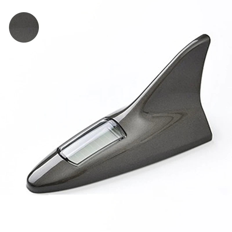 Universal LED Car Roof Top Mount Shark Fin Aerial Antenna Auto Radio AM FM Antenna Decoration Signal Amplifier for Car SUV