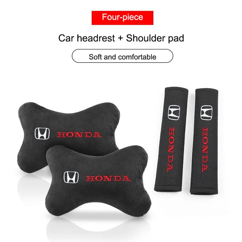 2 pcs For Mugen Power Honda Civic city Odyssey Accord CRV Hrv Jazz Car headrest pillow  Protect Shoulders Pads styling