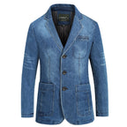 2025 spring and autumn new denim suit men casual loose large size youth denim suit jacket Fashion classic style