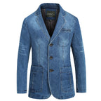 2025 spring and autumn new denim suit men casual loose large size youth denim suit jacket Fashion classic style
