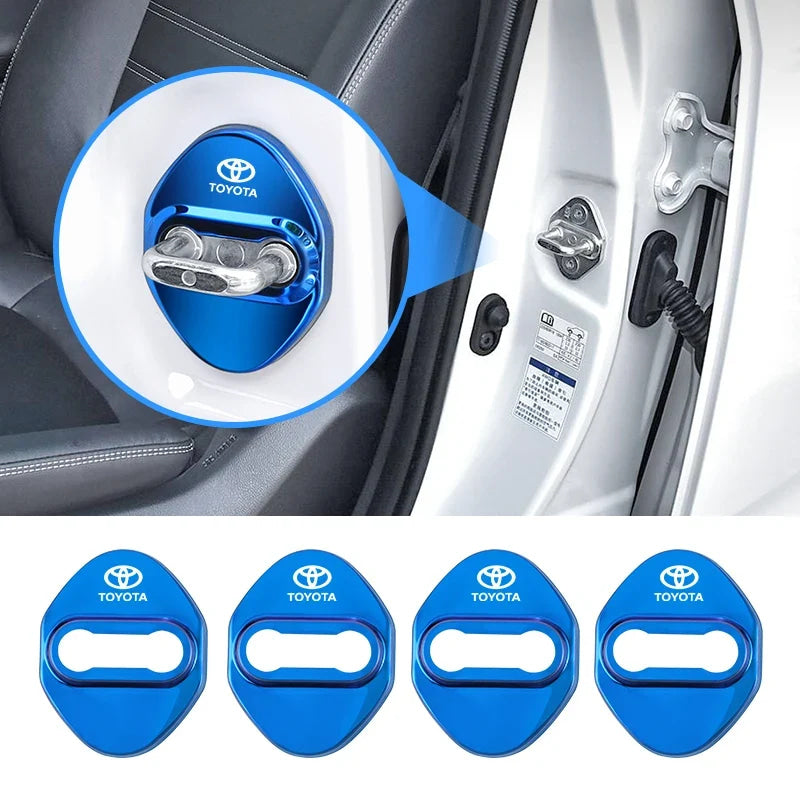 Car Door Lock Cover Protective Buckle Cap Scratch and Dirt Resistant for Toyota Yaris Corolla Camry RAV4 Hilux Prius Accessories