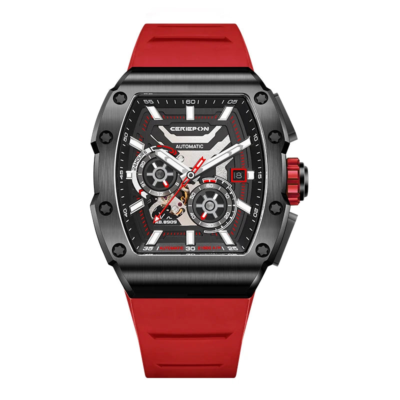 Pagani Designs-reloj automático de acero inoxidable para hombre, cronógrafo mecánico con esfera de grafiti Richard, complemento masculino de buceo
