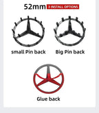 Emblema de logotipo para volante de coche de 52 mm y 57 mm, accesorios de estilo ABS para Mercedes Benz Serie C, E, S, CLA, CLS,