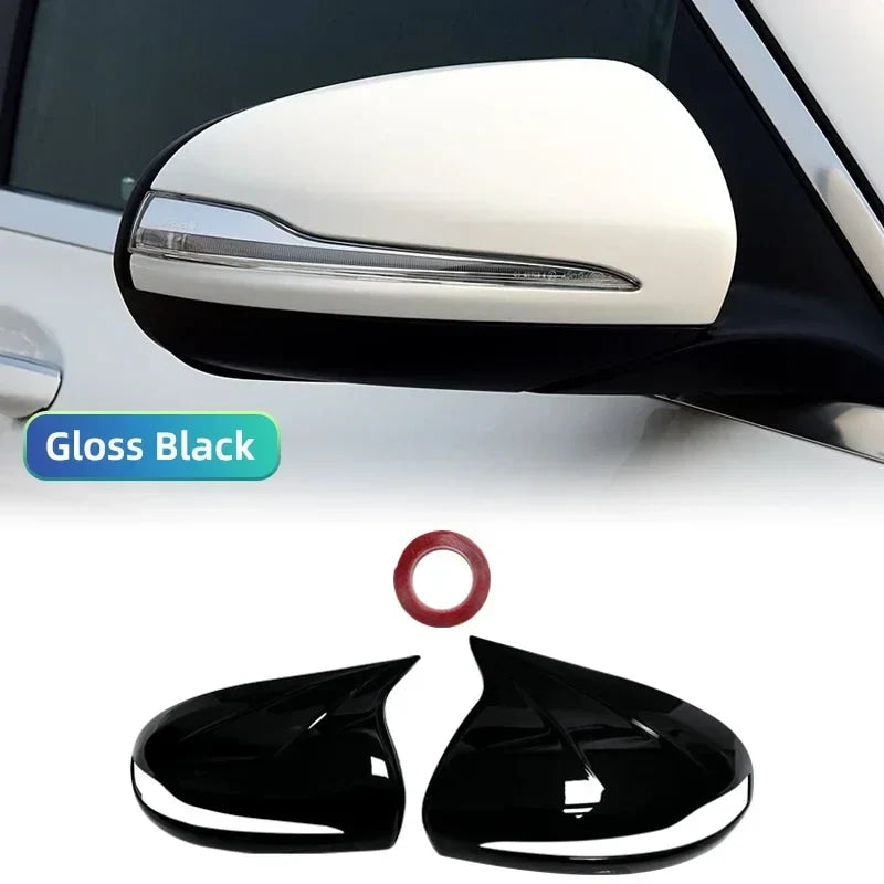 For Mercedes Benz C GLC S E Class W205 X253 W222 W213 W238 carbon Black Side Rearview Mirror Cover Caps Shell LHD RHD