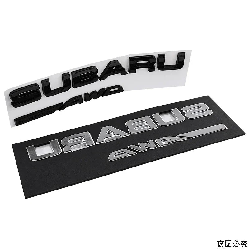 21.5X2.2CM ABS 2025 for Subaru SYMMETRICAL AWD Car Rear Trunk Letters Emblem Stickers STI XV WRC WRX BRZ FORESTER IMPREZA LEGACY
