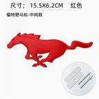 For Ford Mustang Car Sticker Car Front Grille Badge Emblem Rear Trunk Sticker  For Ford Mustang Focus Fiesta Kuga Edge Shelby GT