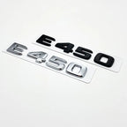 Black Silve Letters E200 E260 E300 E400 E450 E220d E350d E400d 4Matic ABS Emblem for Mercedes Benz Car Trunk Logo Sticker