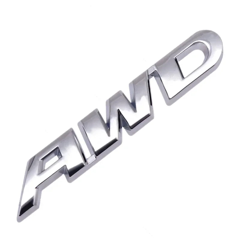 3D Metal Car Letters AWD Logo Emblem Sticker Fender Trunk Badge Accessories For Honda Civic CRV Subaru Mazda Toyota RAV4 Kia
